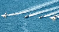 UK Military Royal Navy vessels participate in the UK's biggest AI trial at Portland Bay. Photo: UK MoD