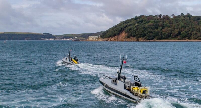 The Royal Navy's first autonomous minehunting system. Photo: Thales/Shaun Roster