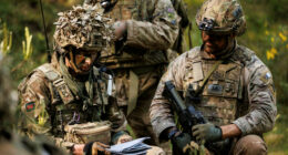 Pictured: Soldiers from 1st Battalion The Royal Welsh check their position before carrying out contact drills in the Drawsko Pomorskie Training Area, Poland on Ex Steadfast Defender. Exercise Steadfast Defender 2024, the largest NATO deployment of its kind in a generation, is a programme of exercises designed to train and demonstrate the Alliance’s ability to reinforce continental Europe via movement of forces from the United Kingdom, Europe and the United States. This demonstrates the ability to move soldiers, their vehicles and equipment quickly across thousands of miles to enable the defence of NATO territory. The UK plays a leading role in NATO and this exercise is about demonstrating the British Army's ability to operate and fight, including providing leadership and operating well with partners from across the alliance. In turn this demonstrates the importance of NATO to the security resilience of the UK.