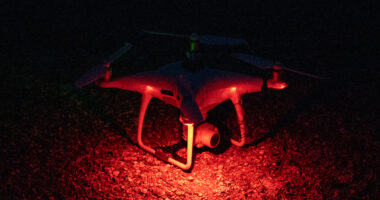 A DJI Phantom drone stands ready for reconnaissance during Remagen Ready 24-1, on Fort Cavazos, Texas, 31, Oct. 2023. Remagen Ready 24-1 is an 11-day training exercise focused on Large Scale Combat Operations (LSCO) with the division as unit of action. LSCO requires team cohesion to properly execute multi-domain operations across warfighting functions. (U.S. Army photo by Spc. Jacob Nunnenkamp)