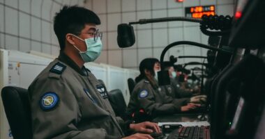Operators in a control room. Photo: Taiwanese Ministry of Defense