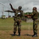 Nigerian and Lesotho military personnel set up a communications antenna during the Africa Endeavor 2012 exercise in Douala, Cameroon. The multinational exercise focused on improving communications and interoperability among African forces.