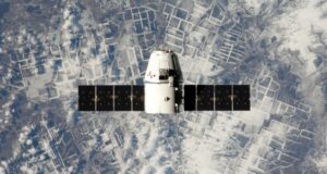 Satellite in orbit capturing Earth imagery used for AI-powered intelligence, surveillance, and reconnaissance analysis.