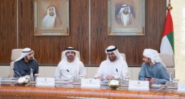 UAE officials attend a government meeting discussing AI and digital transformation initiatives.