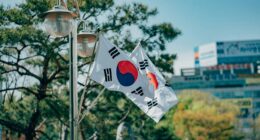 South Korea flag. Photo: Daniel Bernard/Unsplash