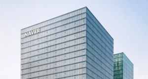 Naver office building in South Korea as the company expands into defense AI and military cloud services.