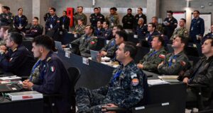 Multinational forces receive a situational awareness briefing at the Chilean Navy Operations Headquarters during UNITAS LXV in Valparaíso, Chile. Photo: Petty Officer 1st Class Mitchell Meppelink/DVIDS