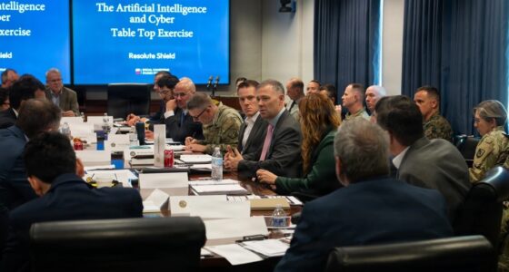 War Force | Army officials and industry representatives participate in the Artificial Intelligence Table Top Exercise (AI TTX) 2.0 at the Pentagon in April 2026.