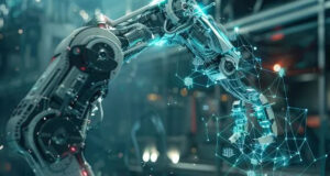 Illustration of the Palladyne IQ embodied AI platform, which enables robots to learn from human demonstrations and autonomously adapt to dynamic environments. Image: Palladyne AI