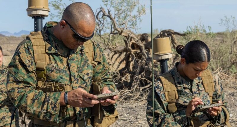 signal | US Marines conduct spectrum warfare training near Yuma, Arizona, in August 2023.