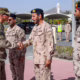 US Army Gen. Joseph L. Votel meets officers of the United Arab Emirates armed forces during Exercise Native Fury 18 in 2018. Photo: Tech. Sgt. Dana Flamer/US Air Force
