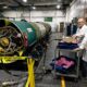 Minuteman III maintenance specialists perform programmed depot maintenance on a booster at Hill Air Force Base, Utah, June 2, 2025. Photo: R. Nial Bradshaw/DVIDS
