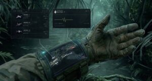 Smack Technologies’ Alpha is designed to bring AI-processed battlefield intelligence to frontline operators through a wrist-mounted display. Image: Smack Technologies