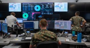US Marines and civilians participate in Cyber Flag 23-2, a cyber warfare exercise focused on offensive and defensive operations, at an undisclosed location on Aug. 7, 2023. Photo: Cpl. Oneg Plisner/US Marine Corps