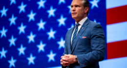 US Secretary of War Pete Hegseth delivers remarks during a State of the Force address at Marine Corps Base Quantico, Virginia, on Sept. 30, 2026. Photo: Petty Officer 1st Class Eric Brann/DVIDS