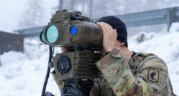 US Army Sgt. David Starling prepares target location information during Dynamic Front at Grafenwoehr Training Area, Germany, on Feb. 7, 2026. Photo: Army Staff Sgt. Dylan Bailey/US Department of Defense